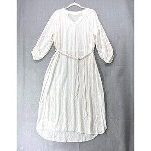 Sense of Place Urban Research Dress Women OS Off White Peasant Midi Boho Japan